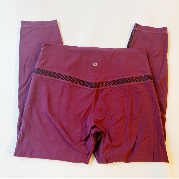 lululemon athletica Pants - LULULEMON Burgundy Capri Leggings 12
